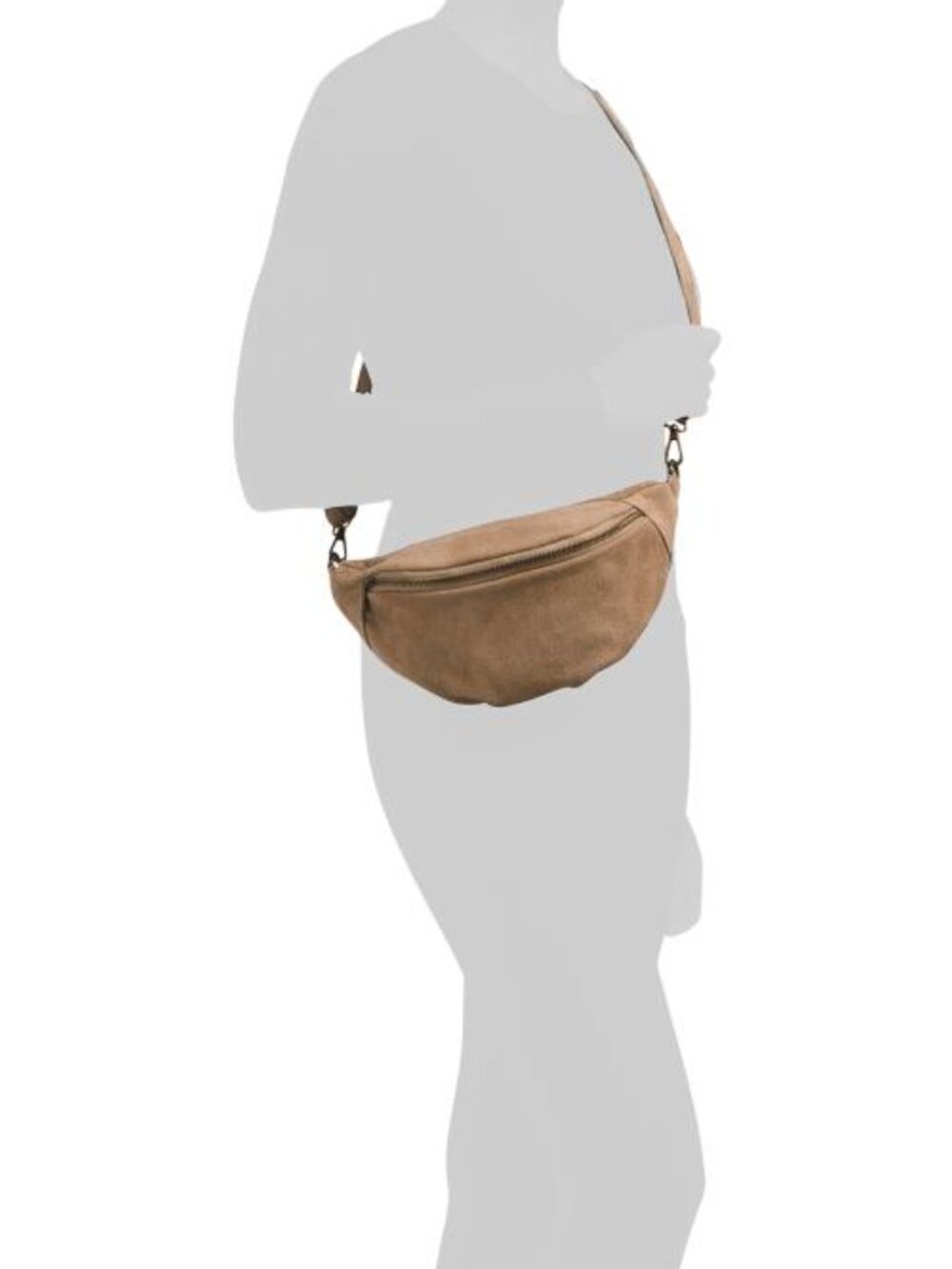 MARLON Made In Italy Suede Large Belt Bag - Picture 5 of 5